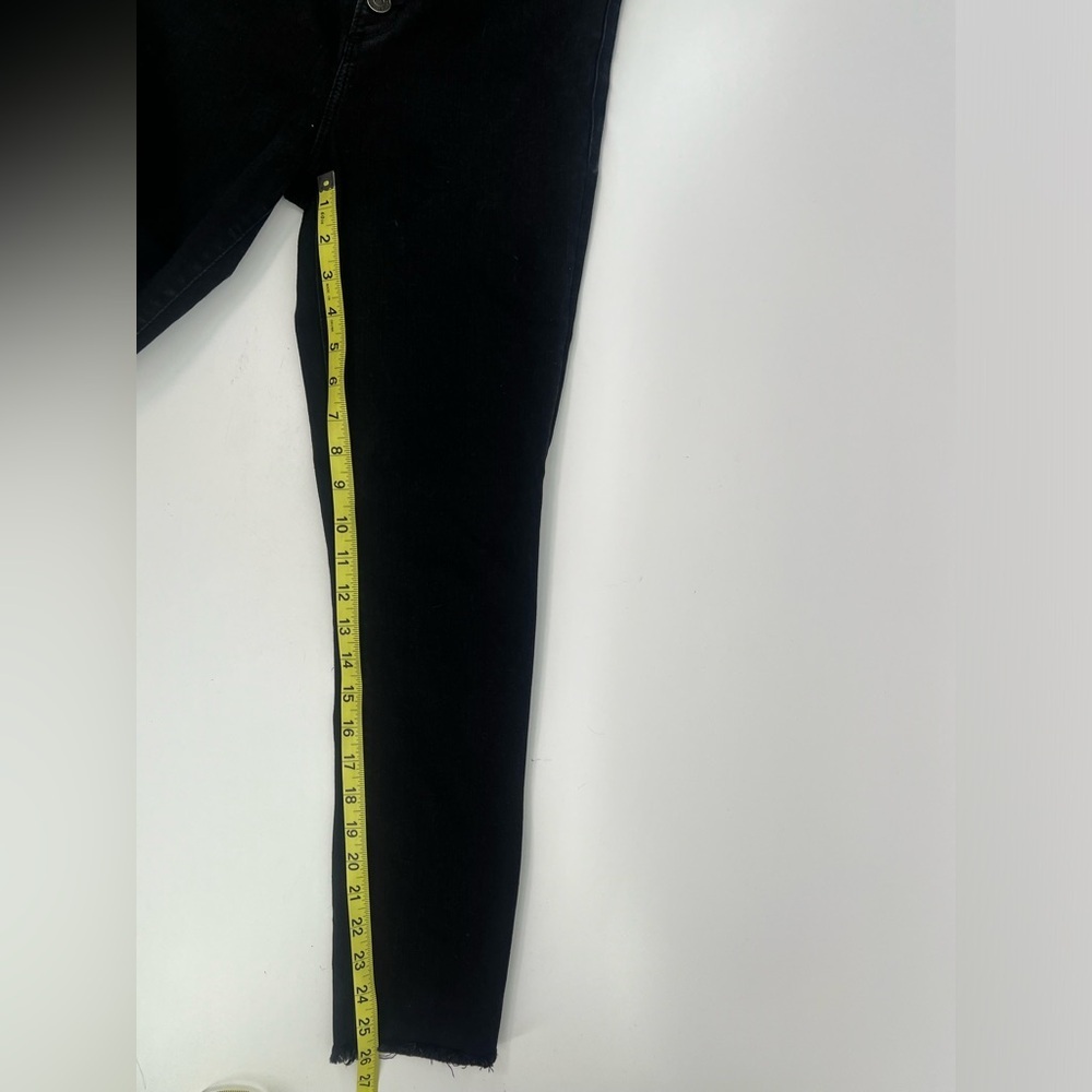 Abercrombie & Fitch black high rise super skinny ankle denim jeans rawhem 28 R - Picture 11 of 13